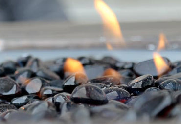 Close up of stones in Bio Flame smart burner